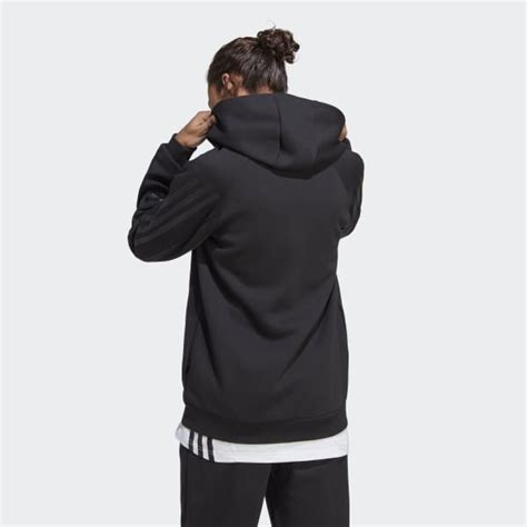 adidas future icons  stripes full zip hoodie black adidas  zealand
