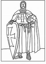 Soldati Cavalieri Chevalier Cavaliere Templare Templari Croise Bimbo Medioevali Ordine Thèmes Associés sketch template