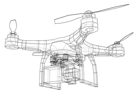 drone concept  illustration stock illustration illustration  plan blueprint