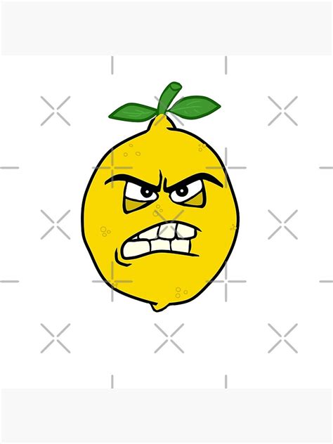 angry lemon poster  phys redbubble
