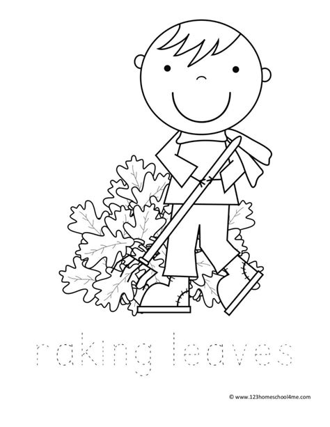 simple fall coloring pages
