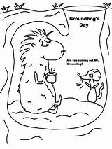 Coloring Pages Groundhog Printable sketch template