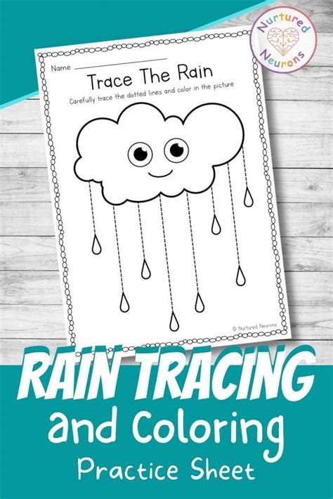 improve pencil control   wonderful rain tracing worksheet