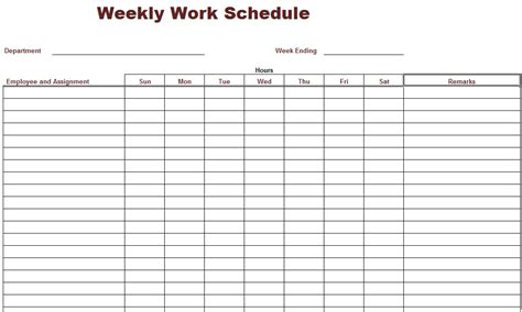 weekly employee work schedule  template driverlayer search engine