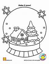 Snow Coloring Globes Christmas Pages Globe Draw มาส คร ระบาย สต Colouring Templates Choose Board Popular Printables sketch template