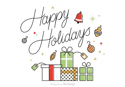 vector happy holidays card   vector art stock graphics