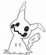 Pokemon Mimikyu sketch template