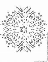 Coloring Craft Snowflake Pages Printable sketch template