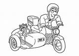 Pat Postman Pages Coloring Kids Printable Tricycle sketch template