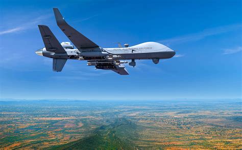 mq  skyguardian remotely piloted aircraft support  land forces    defence connect