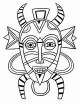Masque Africain Afrique Maternelle Masques Senoufo Tribal Africains Océanie Mascaras Carnaval Ivoire Populaire Getcolorings Guillen Africanas Máscara Thème Africana Coloriages sketch template