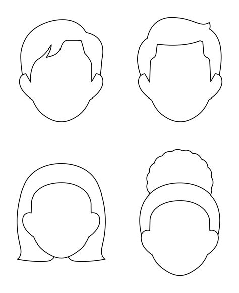 printable face template