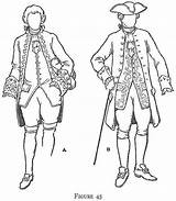 Clothing Colonial Men Drawing Draw Women Coloring Costume Pages Man Fashion Colonies 18th Century Dress Middle Drawings America Change 1750 sketch template