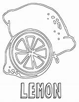 Lemon Coloring Pages sketch template