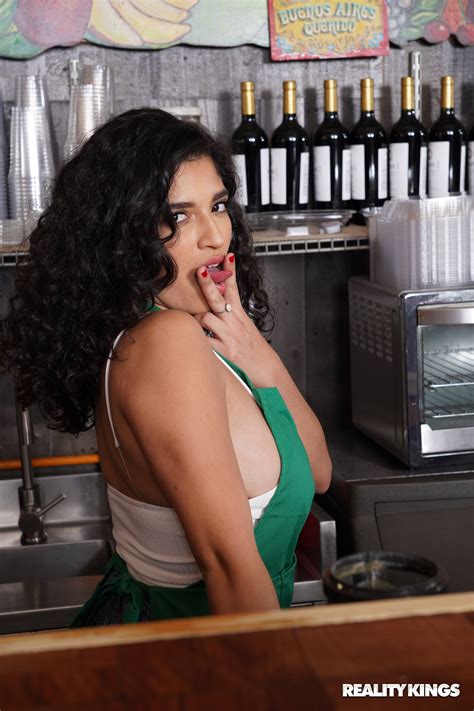 exotic barista with big natural tits banged right at her