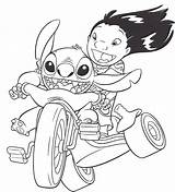 Stitch Coloring Lilo Pages Angel Disney Stich Printable Bike Color Cute Print Getcolorings Riding Size Worksheets Getdrawings sketch template