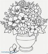 Vase Coloring Pages Flower Color Vases Printable Print Getcolorings Roses sketch template