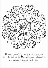Mandalas Afirmaciones Mandala Autoestima Positivas Poderosas Imprimibles Libros Zentangle Creatividad Artículo Creativo Expresar Poseo Abundante Comprometo Potencial Pasión sketch template