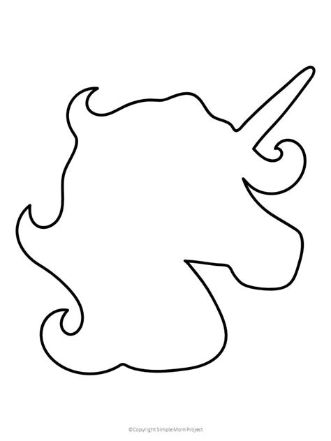 unicorn head pattern printable