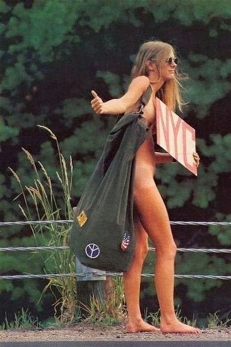 Hippie Chick En Route To The Woodstock Festival 1969 By