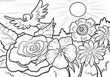 Nature Coloring Pages Flowers Printable Books Last Print sketch template