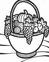 Coloring Basket Pages Fruit Fruits Manga Popular Large Template sketch template