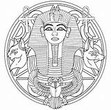 Tutankhamun Egyptian Egypte Faraones Coloriages Pharaon Masque Enfants Tattoo Toutankhamon Divers Pharaoh Egipcias Pharaohs Joli Loup Toutânkhamon Egipto sketch template