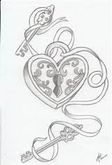 Lock Heart Drawing Key Drawings Locks Tattoo Locket Hearts Tattoos Coloring Deviantart Designs Sketches Cool Choose Board Paintingvalley sketch template
