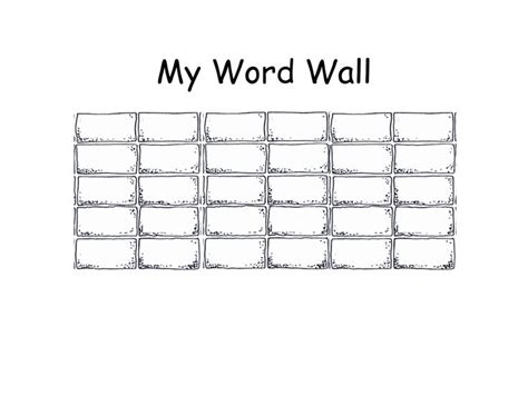 pin  michael molloy  workkids word wall template word wall