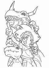 Digimon Pages Coloring Printable Kids Gif sketch template