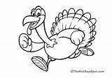 Turkey Running Thanksgiving Vector Coloring Color Book Getdrawings Theholidayspot sketch template