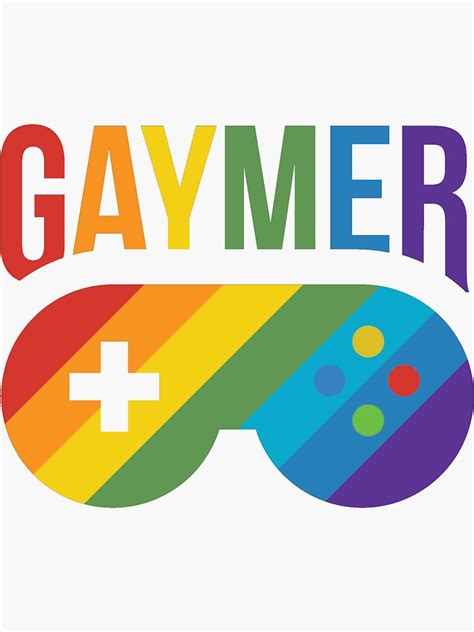 gay gaymer logo sticker for sale by calmurion redbubble