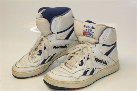 reebok  vintage thailand  mens   og high top athletic sneakers shoes blue