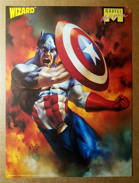 Captain America Marvel Comics Poster By Julie Bell