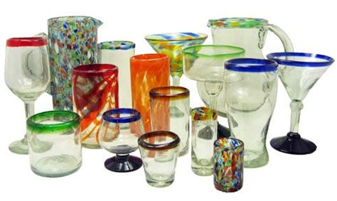 Drinking Glasses Mexican Hand Blown Glass For Your Bar Kitchen And