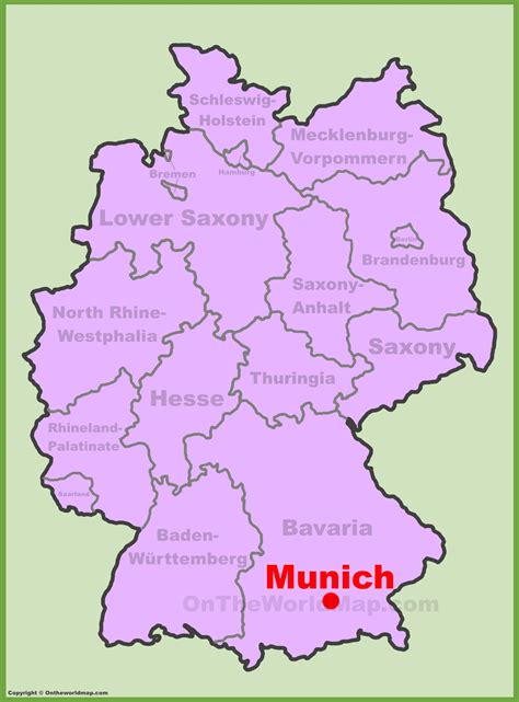 munich location   germany map