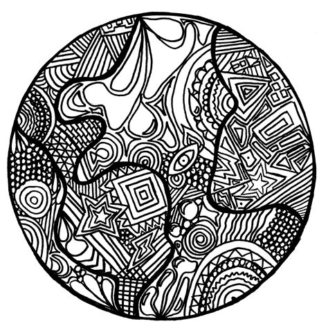 zentangle     incredible zentangle coloring page