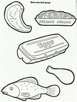 Alimentacion Tiendita Dibujo Higiene Habitos Sanos Frutas sketch template