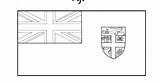 Fiji Flag Colouring sketch template
