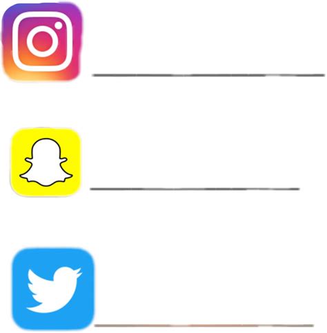 Social Media Twitter Snapchat Instagram Youtube