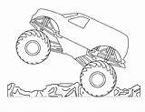 Monster Coloring Pages Truck Trucks Kids Printable sketch template