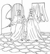 Mary Coloring Pages Elizabeth Visits Visitation Sheets Bible Christmas Clipart Conception Immaculate Luke Maria Sunday Da Colouring Elisabeth School Children sketch template