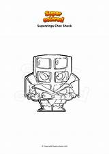 Superzings Shock Choc Supercolored Pow sketch template