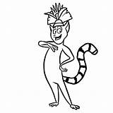 Madagascar Julien Lemur Król Kolorowanka Druku Madagaskar Malowanki Drukowanka Tytułem Kiedy Właśnie Występuje Obrazku Bajce Tej Pewno Bohater Nasz Bajkę sketch template