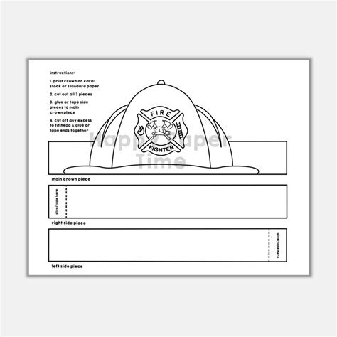 fireman hat coloring pages