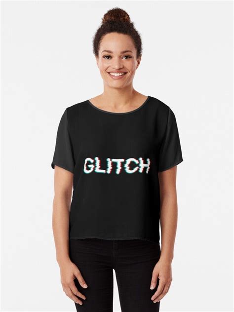 glitch essential  shirt  wtfbba  shirt chiffon tops classic logo
