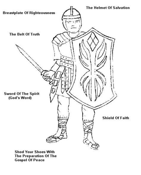 armor  god printable coloring pages charlesropstewart