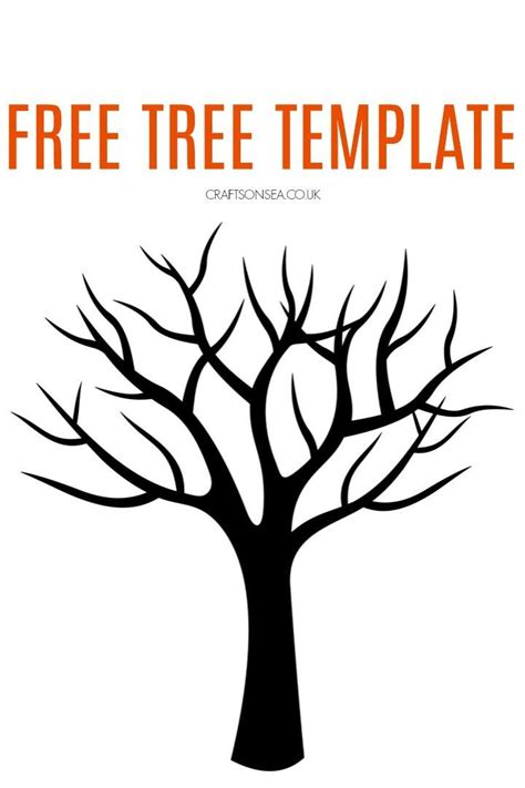 tree template printable  fall crafts  kids spring