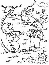 Berenstain Coloring Pages Brother Sister Bear Bears Wood Color Comments sketch template