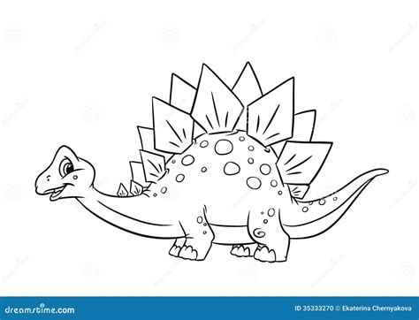 dinosaur stegosaurus coloring pages stock photo image